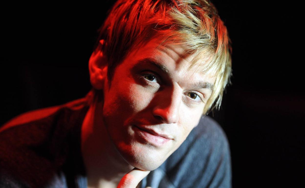 Aaron Carter en una foto de archivo para la presentación de un disco.