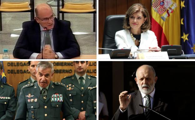 De izquierda a derecha y de arriba a abajo, Diego Pérez de los Cobos, Ana Botella, Manuel Sánchez Corbí y Félix Azón. Los cuatro fueron destituidos por el ministro. 