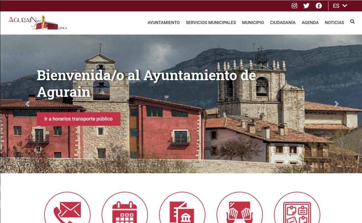 Aspecto de la nueva web del Ayuntamiento de Salvatierra. 