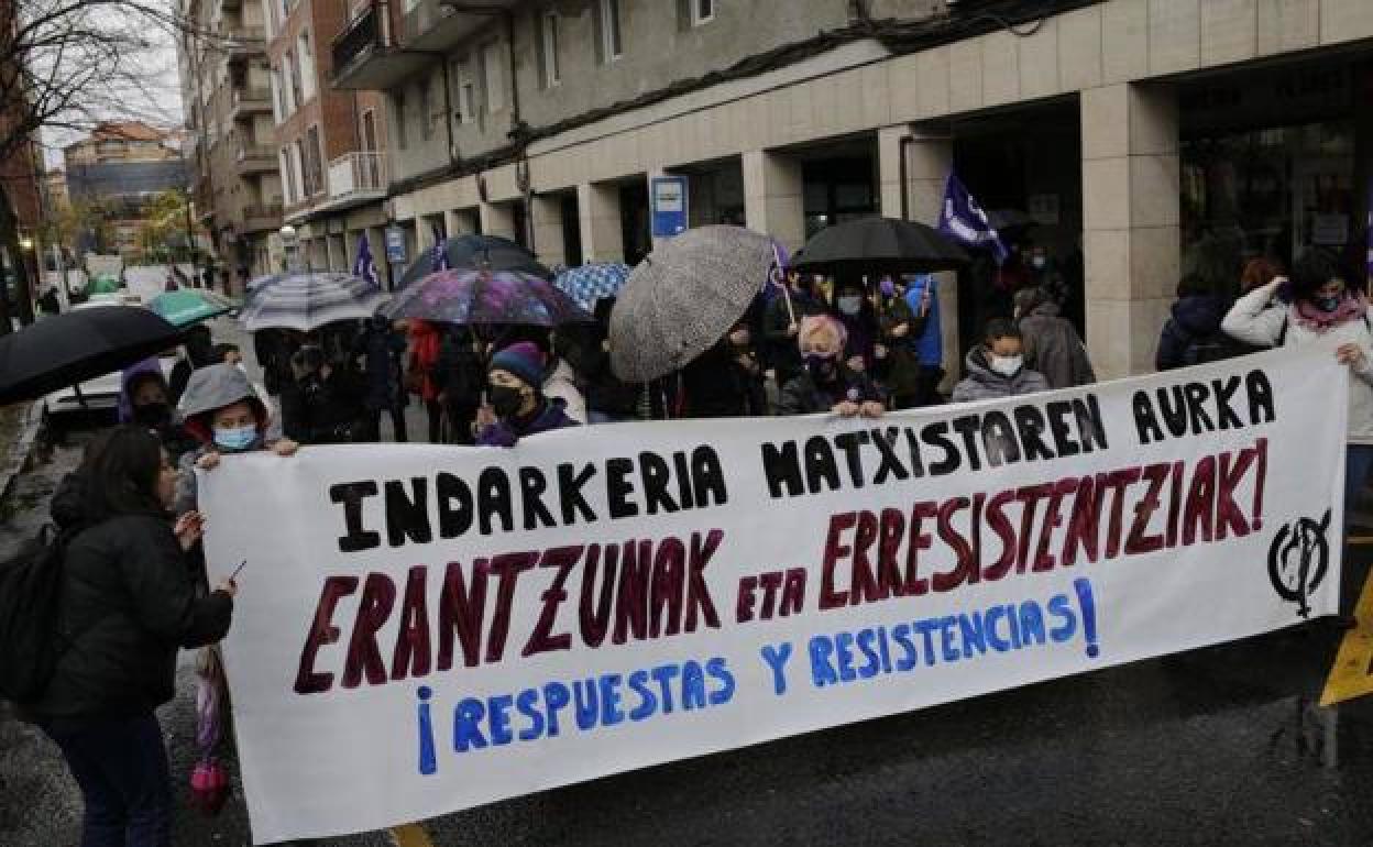 La movilización del 25N convocada por Argitan el pasado año. 