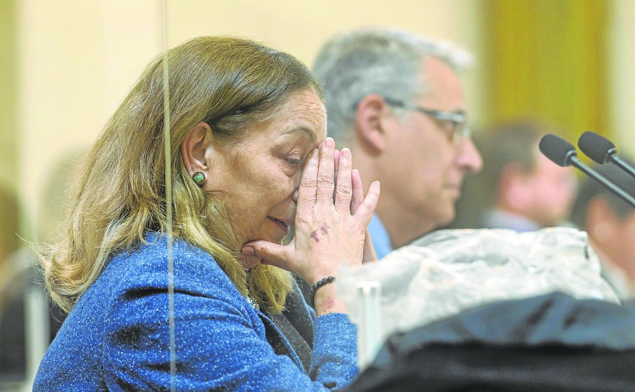 Imagen de la acusada durante la vista del viernes en la que el jurado dio a conocer su veredicto de culpabilidad por homicidio. 