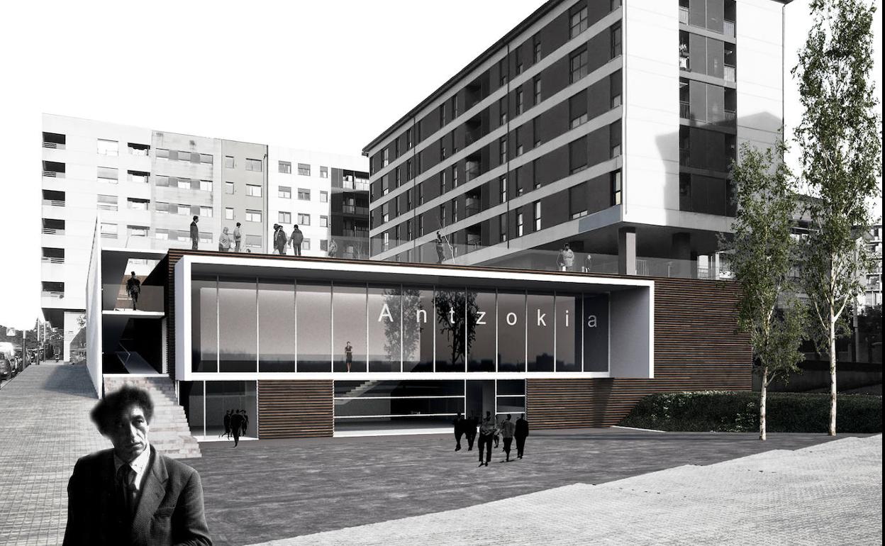 Recreación del nuevo antzoki de Llodio, en Latiorro. 