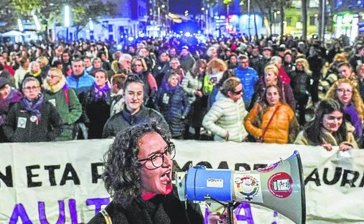 Manifestación del viernes por las calles de Vitoria