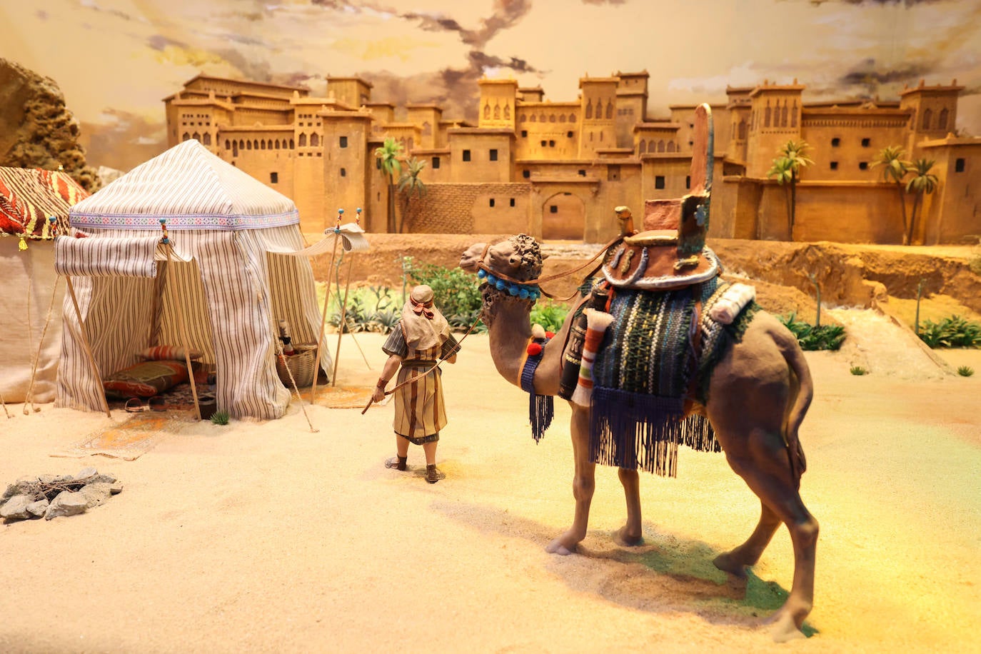 Petri Oleaga, de 92 años, ha confeccionado a ganchillo un belén con la técnica del 'amigurumi'. 