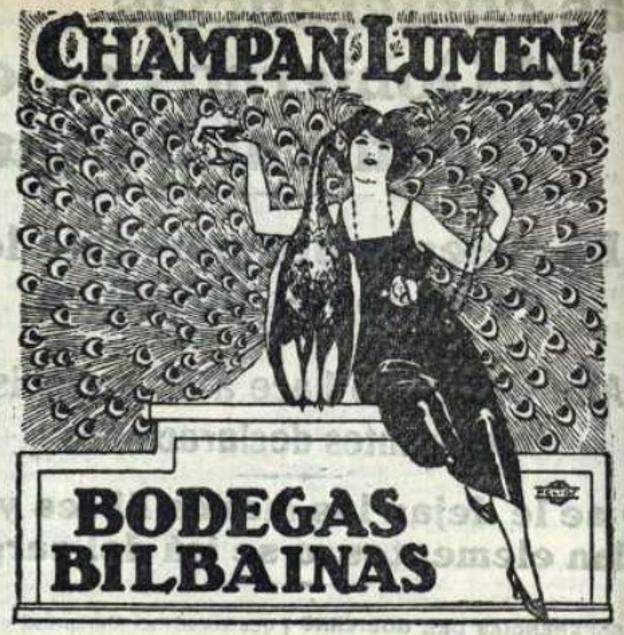 Publicidad del champán Lumen.