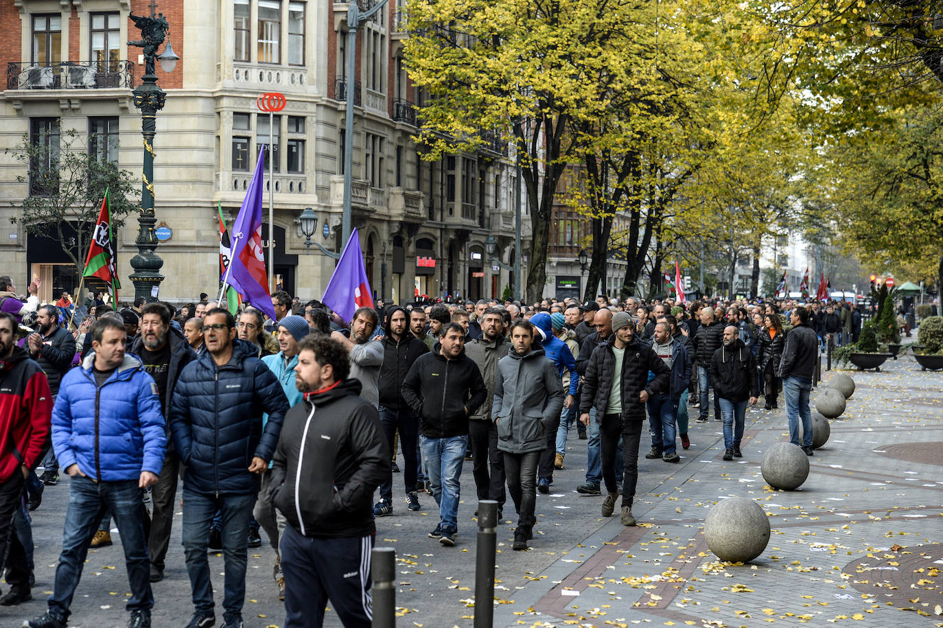 Fotos: La manifestación del Metal de Bizkaia, en imágenes