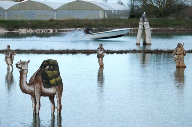 Fotos: Un belén flotante en la isla de Burano