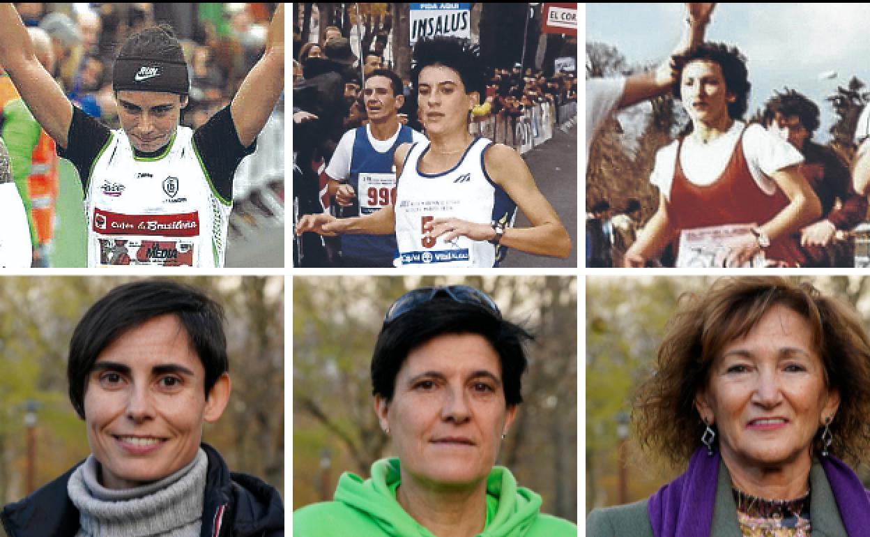 Vencedoras. Laura García, Nieves Zarza y María Jesús Fernández de Arróyabe, evocan su participación en la popular prueba. 