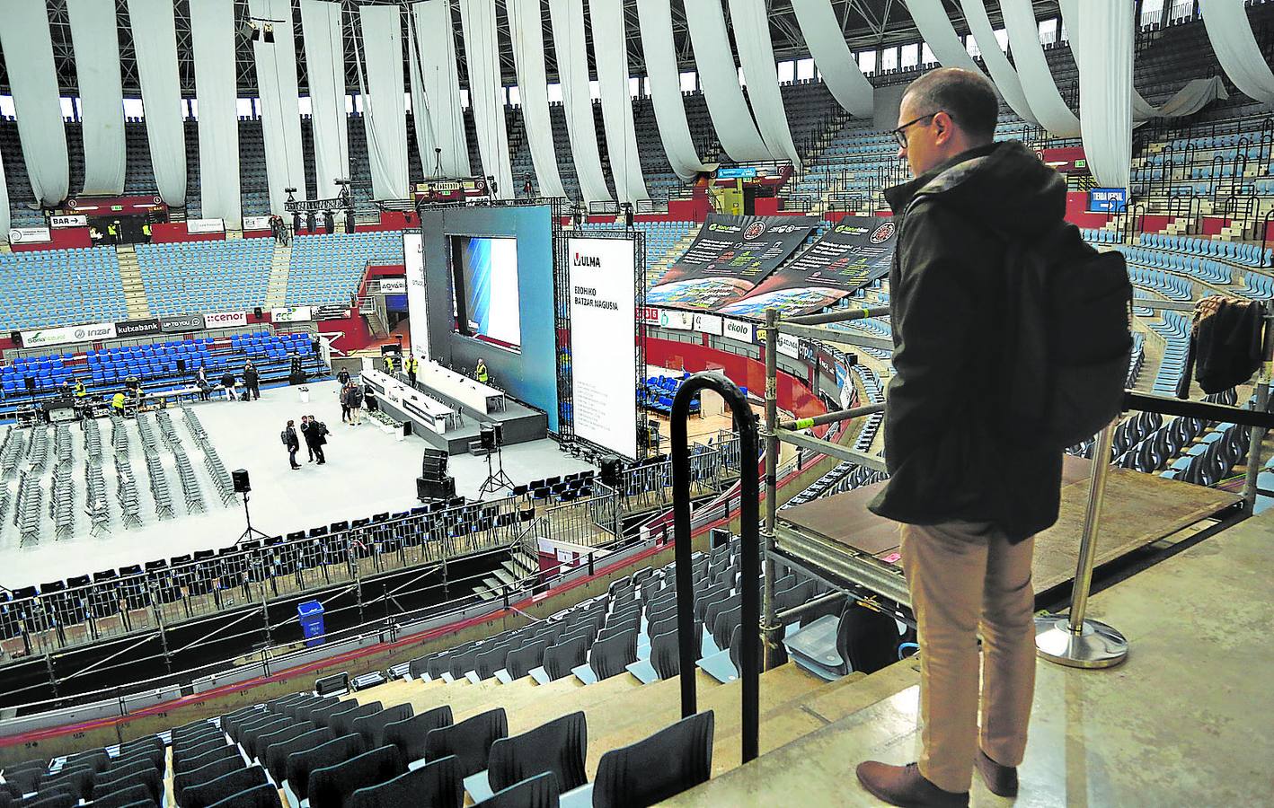 Montaje en el interior de Illunbe para la asamblea celebrada por Ulma, ya sin presencia de socios. 