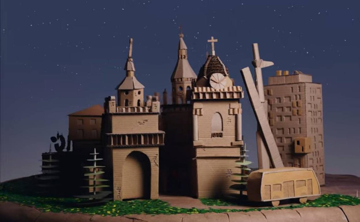 Una Vitoria de cartón para felicitar la Navidad