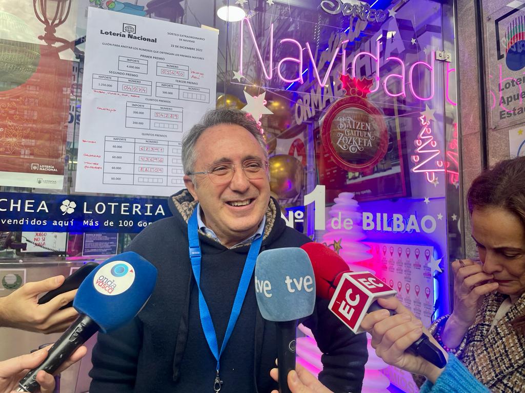 Bizkaia celebra los más de 88 millones que ha dejado la Lotería de Navidad