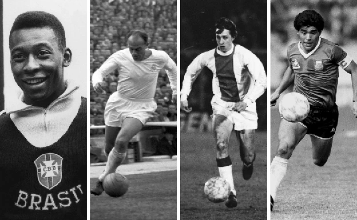 Pelé, Di Stefano, Cruyff y Maradona: cuatro leyendas, una sola plaza