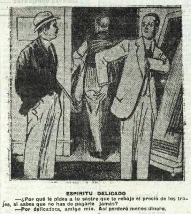 Un chiste publicado en 'El Pueblo Vasco' en enero de 1923.