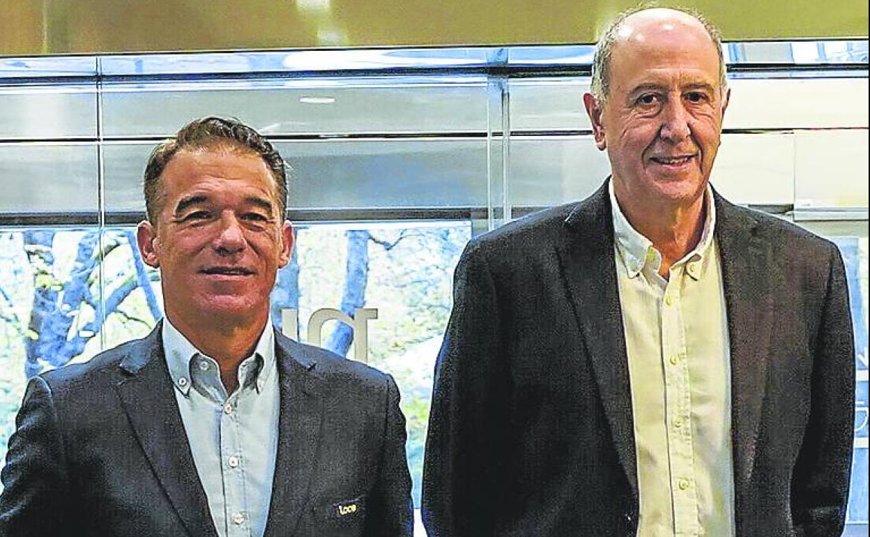 Luis García Plaza junto a Josean Querejeta. 