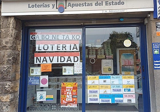 Administración de lotería Las Viñas, en Santurtzi.