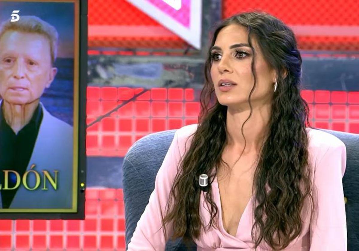 Gema Aldón, durante su intervención en un programa de Telecinco