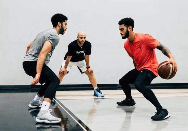 Una sesión de entrenamiento de los hermanos Markus y Jordan.