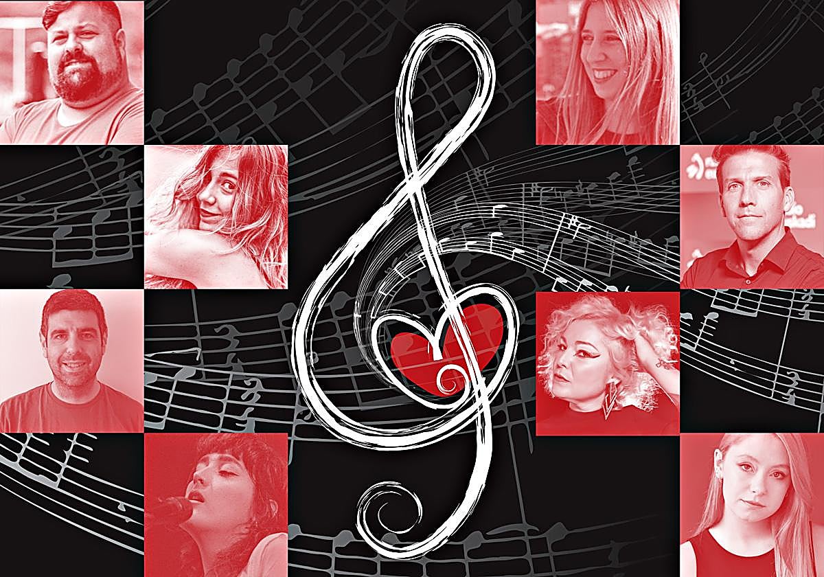 Iker Gurrutxaga, Naiz Irratiko MusikHaria saioko gidaria; Zuriñe Hidalgo, telebista aurkezlea eta abeslaria; Izkander Fernández, Zarata Mondosonoroko kolaboratzailea; Ane Barrenetxea, Sua taldeko abeslaria; Silvia Cantera, EL CORREOko erredaktorea; Dani Álvarez, Radio Euskadiko kaztetaria; Zaloa Urain, Kokein taldeko abeslaria; eta Iholdi Beristain euskal abeslari eta aktorea.