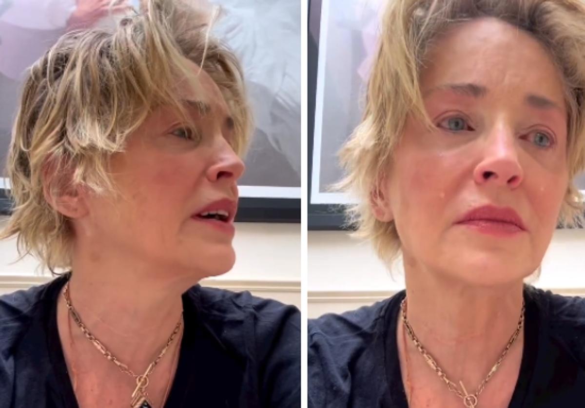 Sharon Stone llora en un desgarrador vídeo la muerte de su hermano