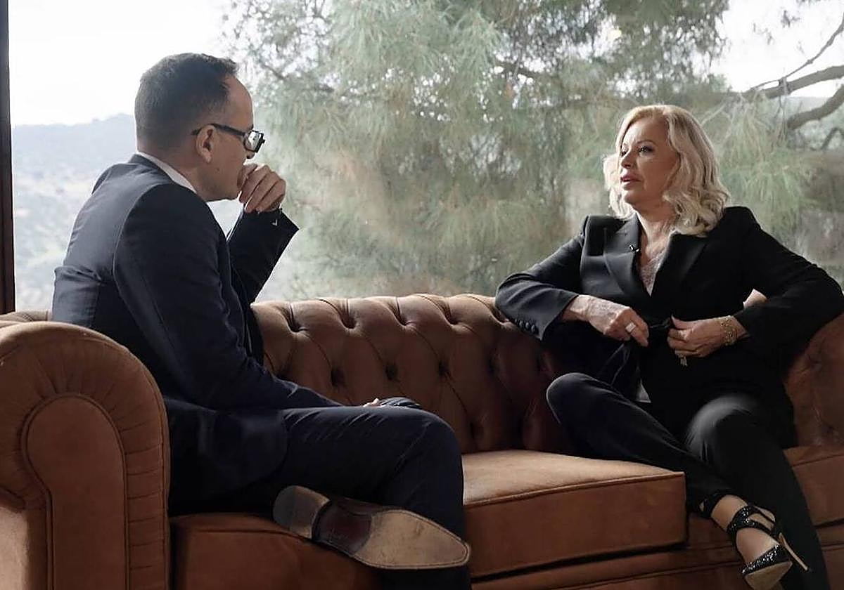 Bárbara Rey, durante la entrevista con Risto Mejide