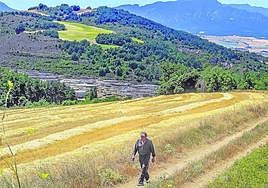 Zona por la que discurrirá la futura obra de la nueva variante de Salinas de Añana.