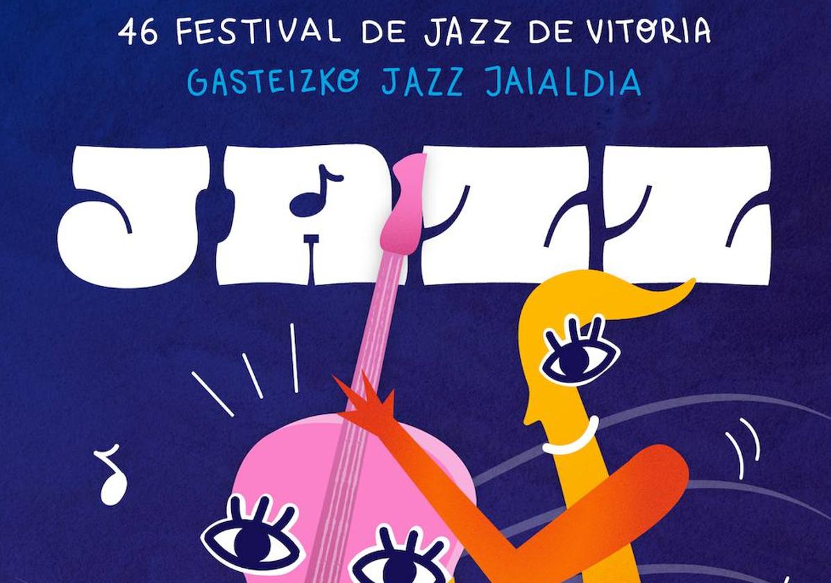 Detalle del cartel del 46 Festival de Jazz de Vitoria.