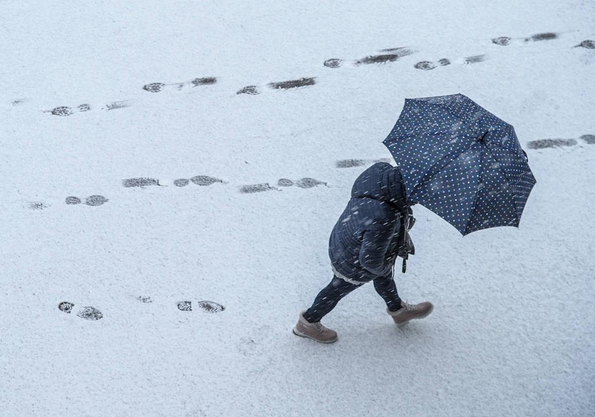 Activan el aviso amarillo por nevadas a 500 metros en Álava este jueves y el viernes