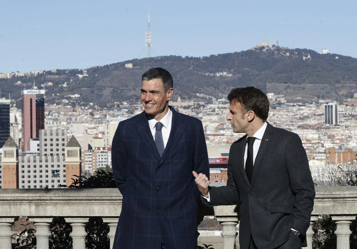 Sánchez y Macron, el pasado enero en Barcelona.