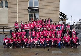 Mujeres de Ondarroa que participaron en la última edición del Lilatón.