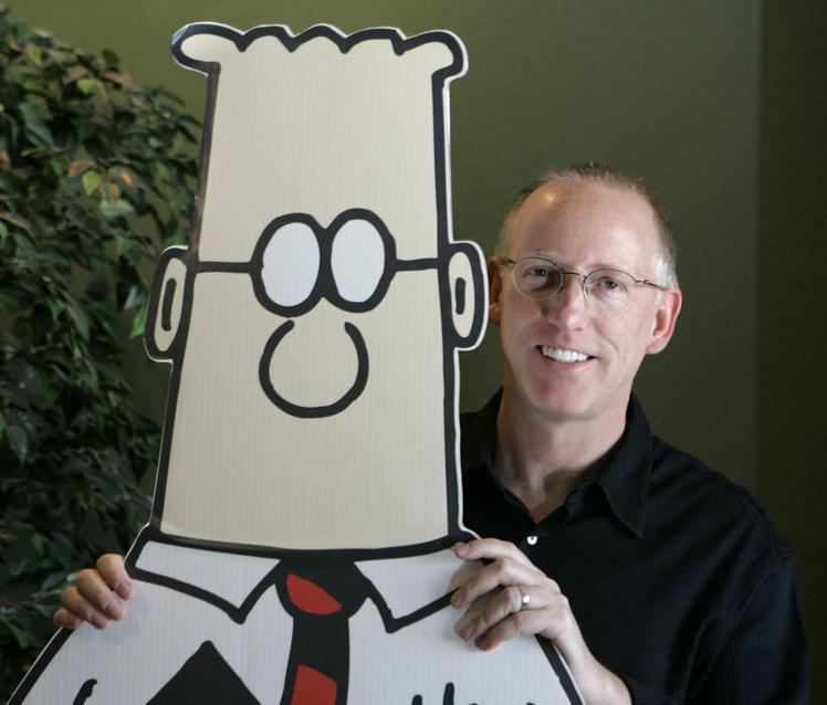 Scott Adams, con su personaje.