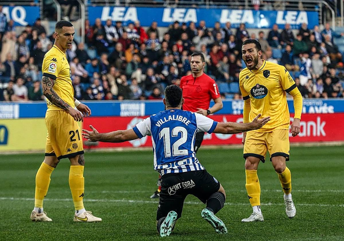 Villalibre, durante un lance del partido.