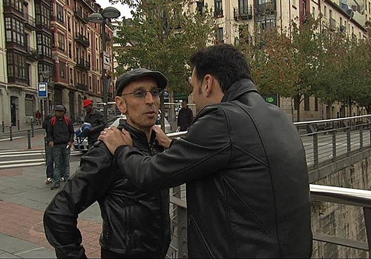 Con el cantante Fito, en el puente Cantalojas de Bilbao.
