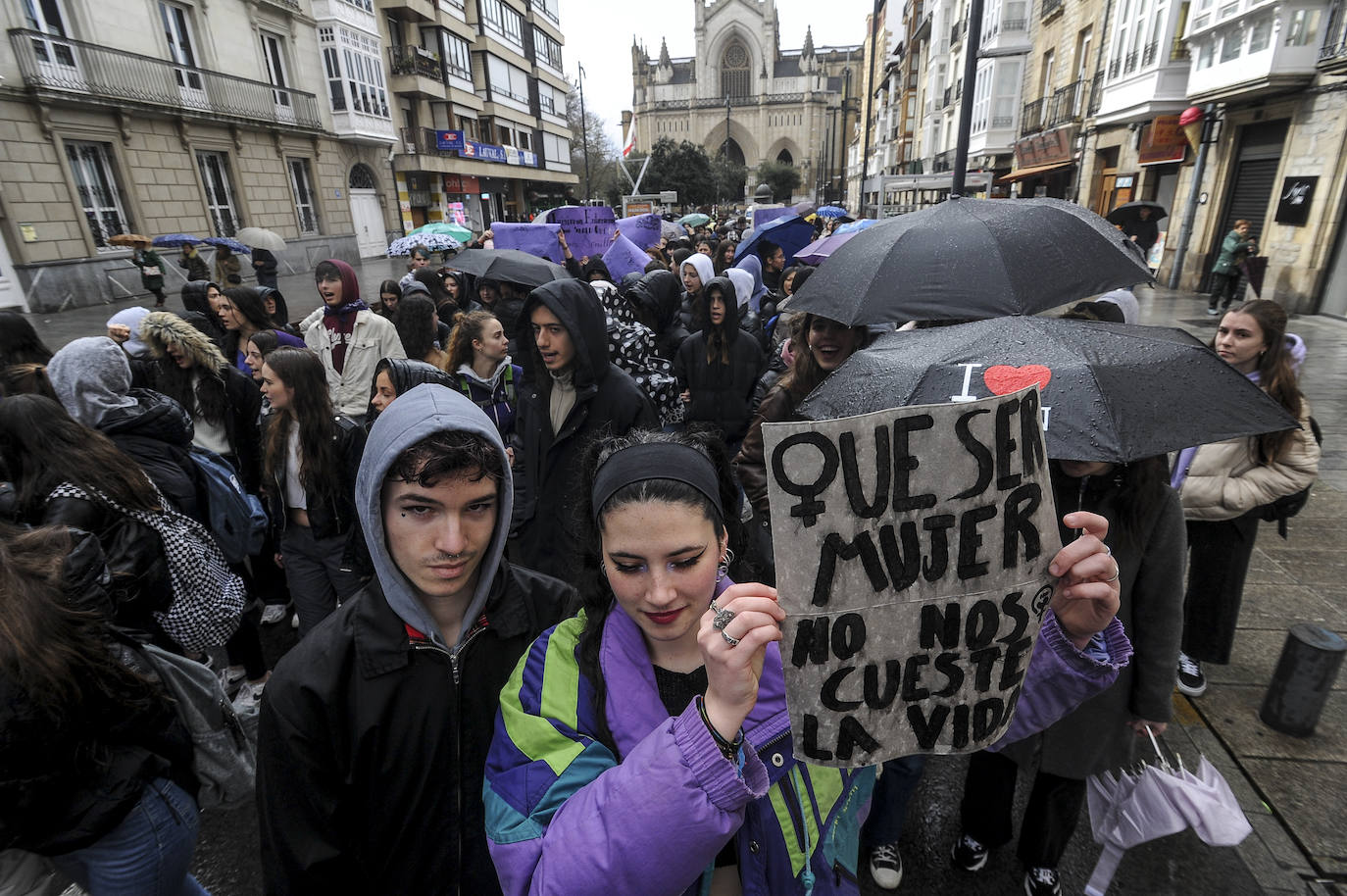 Xabier Regalado y Naroa Hernández reclamaron «la igualdad». 