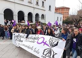 Manifestación en Basauri por el Día Internacional de la Mujer