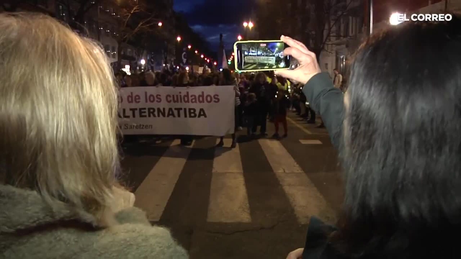La manifestación por el 8-M en Bilbao