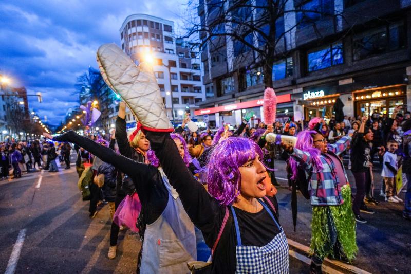 La manifestación por el 8-M en Bilbao