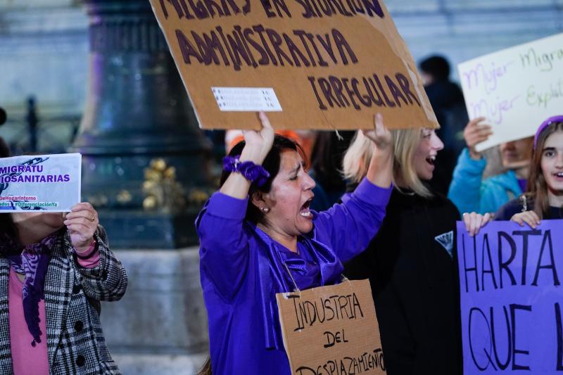 La manifestación por el 8-M en Bilbao