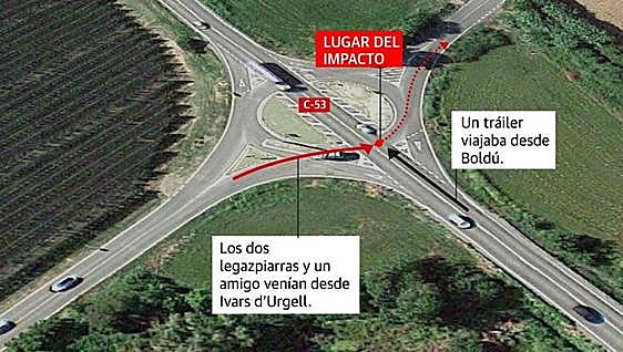 Así fue el accidente en el que murieron dos vascos en Lleida