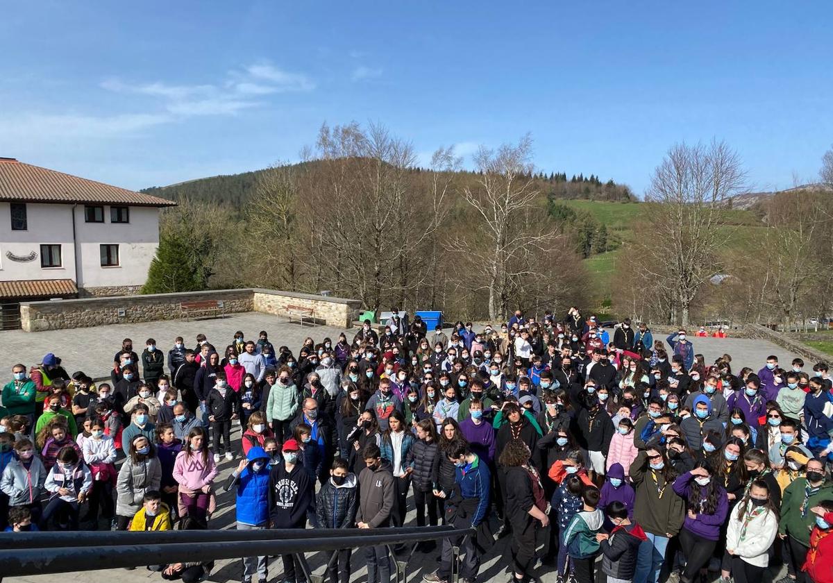 Los scout de Bizkaia celebraron el año pasado su encuentro anual en Urkiola.