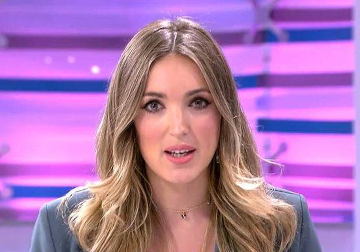 La reportera Marta Riesco, durante un programa.