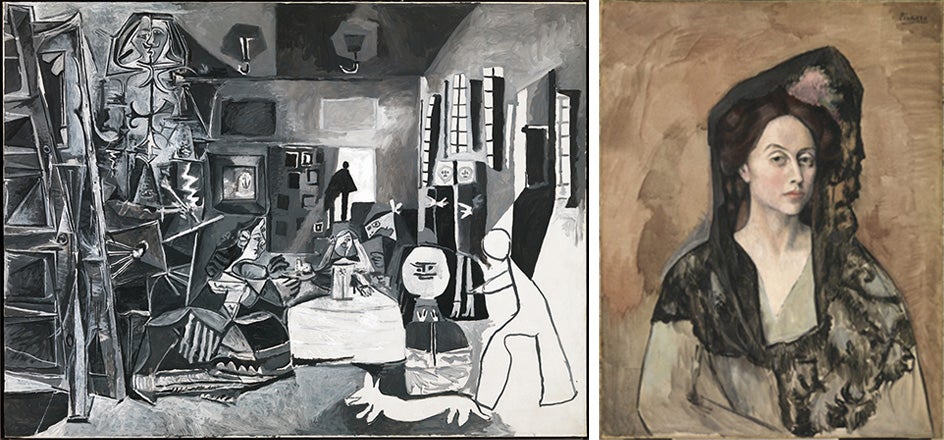 Las meninas', (1957 Donación Ruiz Picasso) y 'La señora Canals', ambas obras expuestas en el Museo Picasso de Barcelona.