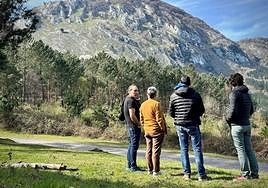 Representantes municipales visitan uno de los bosques que reforestarán con plantación autóctona.