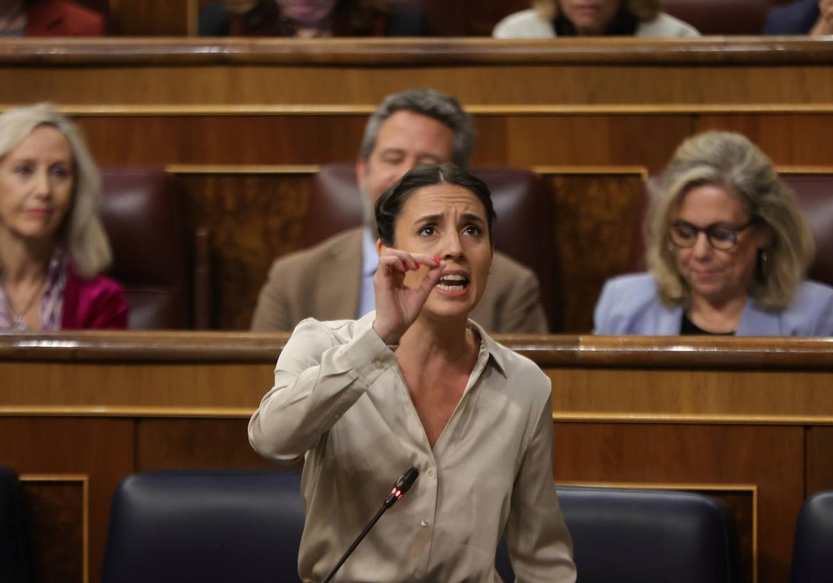 Irene Montero, en el Congreso.