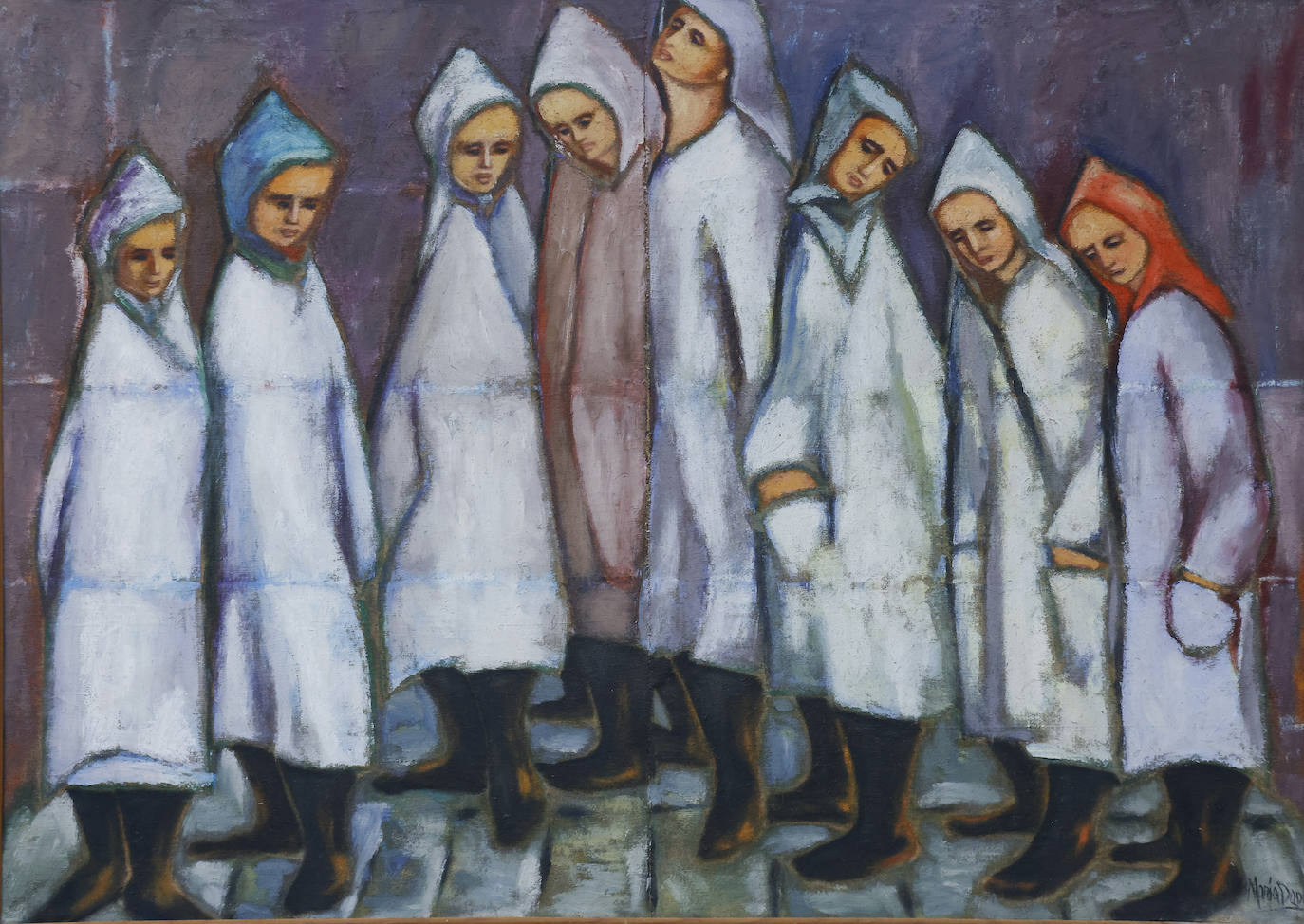 'Presas', de María Francisca Dapena, pintora que fue encarcelada por su lucha antifranquista al igual que Agustín Ibarrola. 