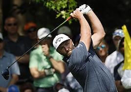Jon Rahm, en una salida en la primera jornada del Masters.