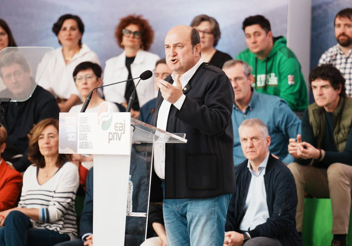 Andoni Ortuzar, en el Aberri Eguna del pasado domingo.