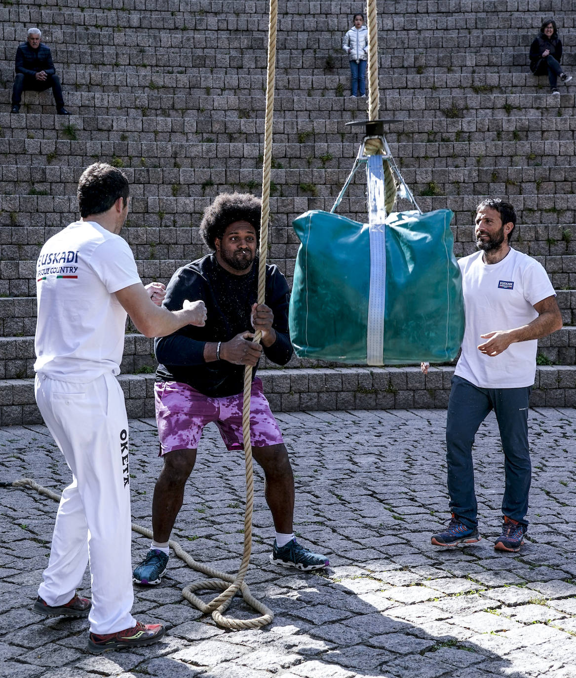 En imágenes: Cameron Jordan, aizkolari por un día