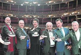 Algunos de los premiados en los Tutto Verdi