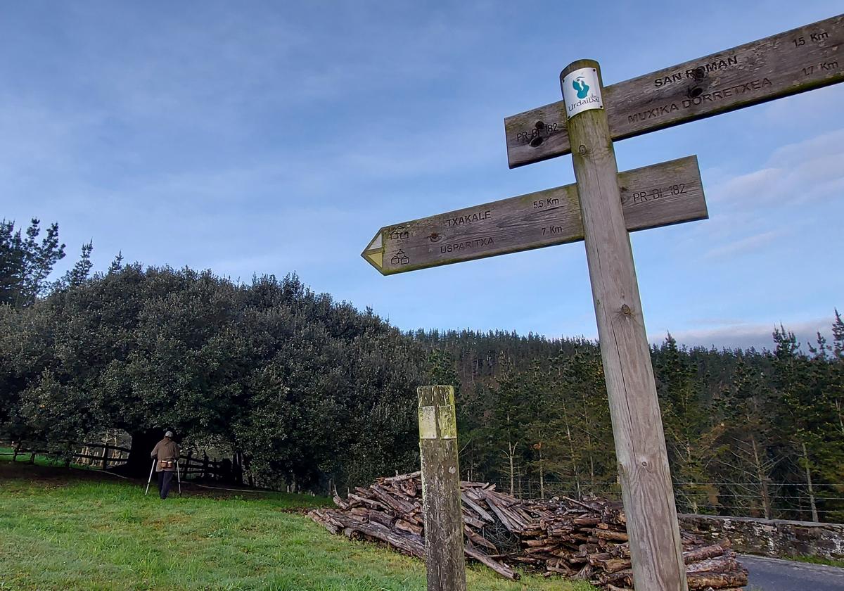 Muxika, uno de los municipios de mayor extensión de Bizkaia, conserva sus antiguas vías de conexión entre barrios.