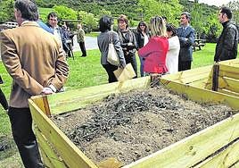 Ejemplo de depósitos para compostaje que también se instalaron en la zona de La Bureba como parte de otro proyecto desarrollado por la Diputación. Avelino Gómez